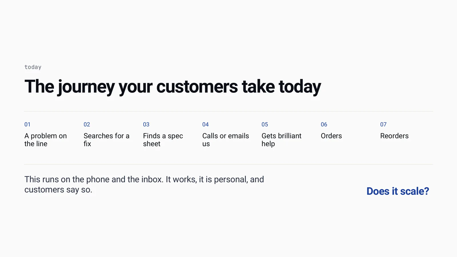 Slide 04 of Customer First, Every Day