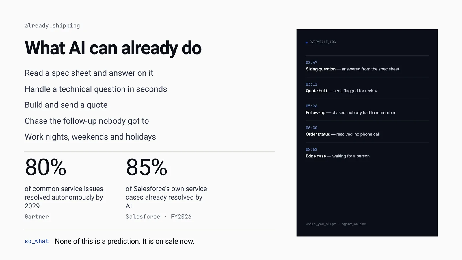 Slide 08 of Customer First, Every Day